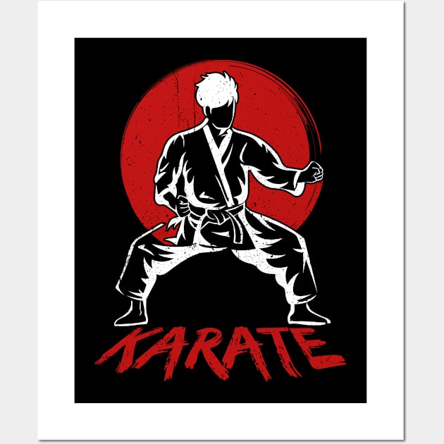 Karate Fighter Karate Pose Karate Kick Wall Art by MzumO